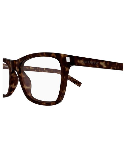 Saint Laurent Black Sl 841 006 Optical Frames Acetate Transparent Squared for men