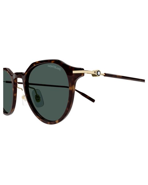Montblanc Black Mb0355S 002 Sunglasses Injected Round for men
