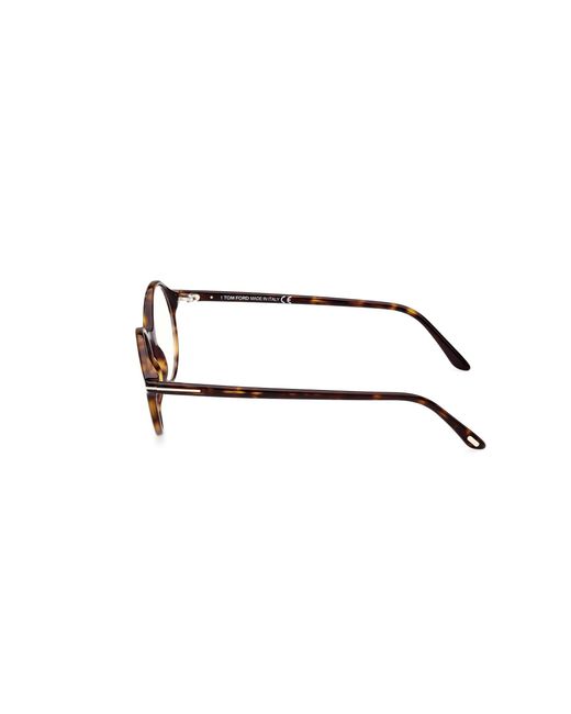 Tom Ford Black Ft5834-B 052 Optical Frames Acetate Round Normal for men