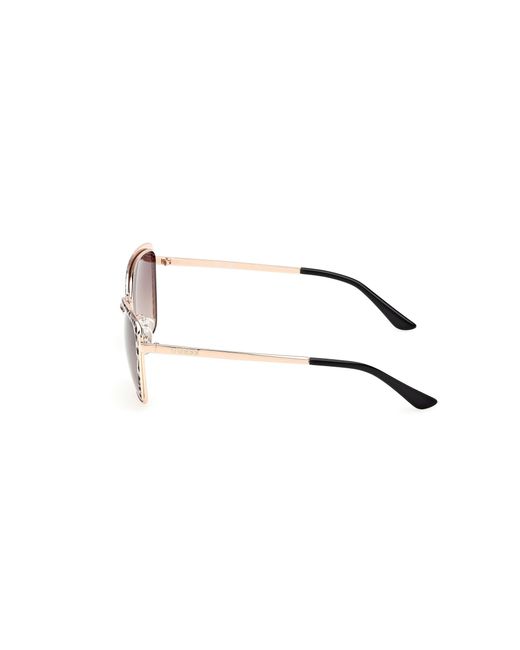 Guess Black Gu00218 28F Sunglasses Metal Squared Normal