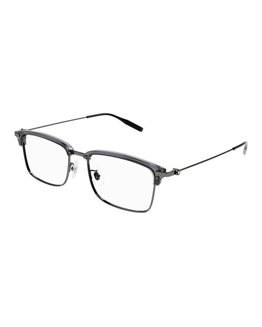 Montblanc Black Mb0318Oa 003 Optical Frames Acetate Transparent Round for men