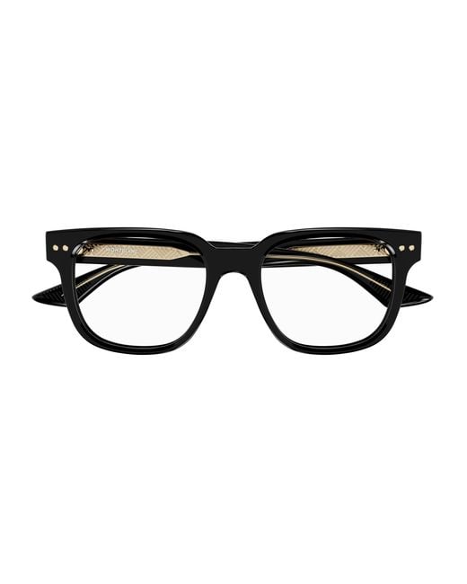 Montblanc Black Mb0321O 001 Optical Frames Acetate Transparent Squared for men