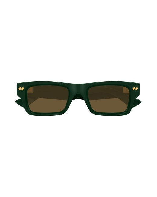 Bottega Veneta Green Bv1351S 005 Sunglasses Acetate Squared