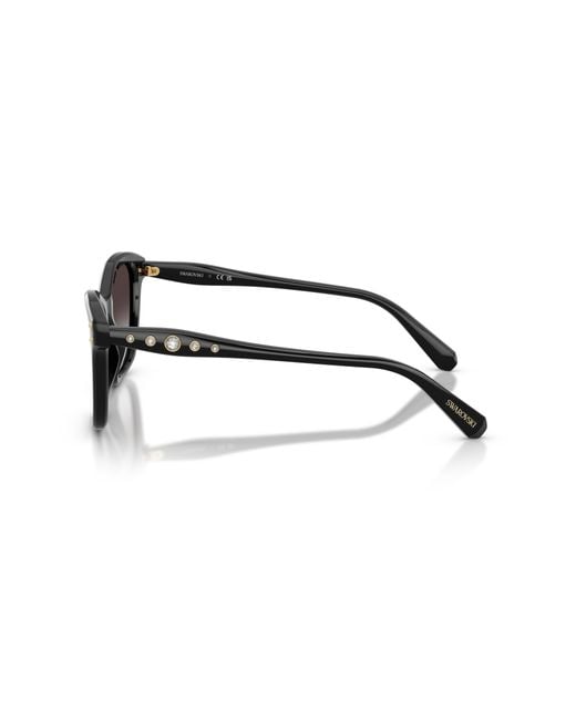 Swarovski Black Sk6063 10018G Sunglasses Acetate Squared Normal Nuanced
