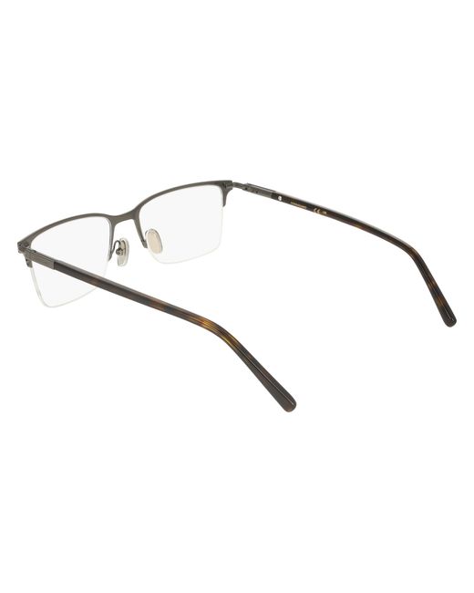 Ferragamo Black Sf2238 084 Optical Frames Metal Squared Normal for men