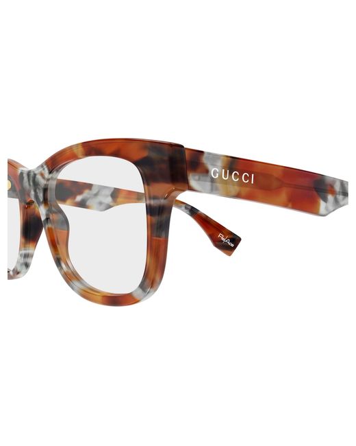 Gucci Black Gg2010O 001 Optical Frames Acetate Transparent Squared for men
