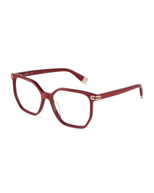 Furla Black Vfua98 718 Optical Frames Acetate Geometric