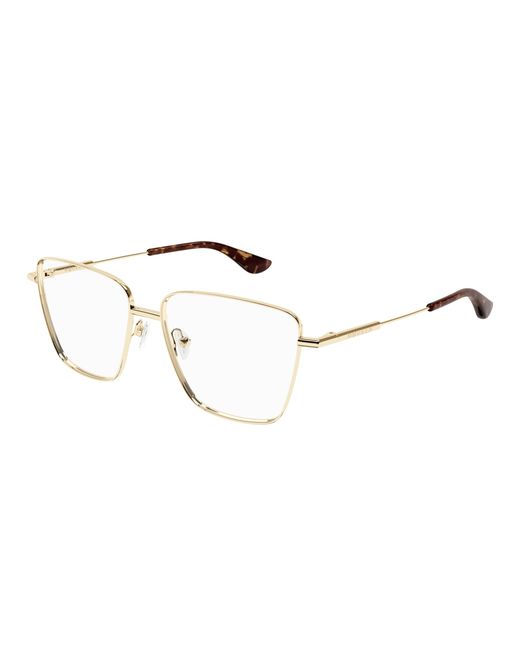 McQueen Black Am0503O 002 Optical Frames Metal Transparent Squared
