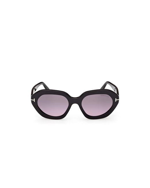 Tom Ford Black Ft1341 Meryl-02 01B Sunglasses Acetate Smoke Geometric Normal