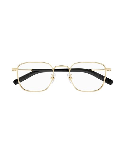 Montblanc Black Mb0389O 006 Optical Frames Metal Transparent Squared for men