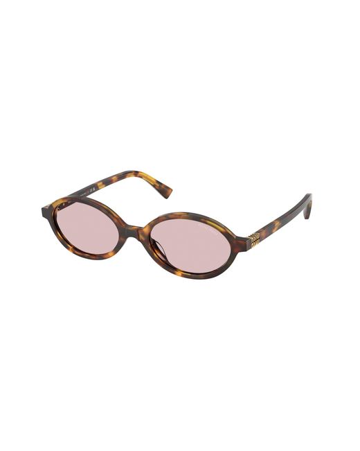 Miu Miu Black Mu 04Zs 14L4I0 Sunglasses Acetate Round Normal