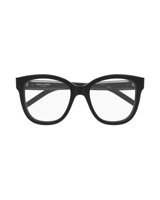 Saint Laurent Black Sl M97 001 Optical Frames Acetate Transparent Squared
