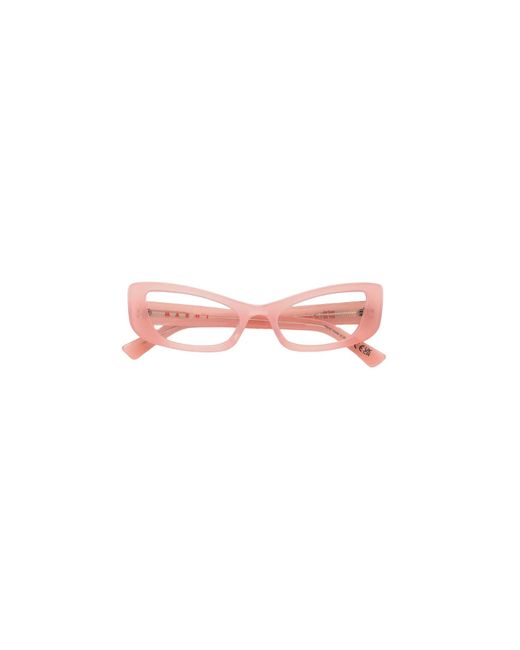 Marni Pink S3D Jarbek Optical Frames Acetate Squared