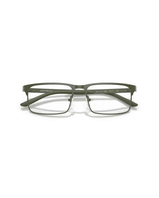 Emporio Armani Black Ea1170 3399 Optical Frames Metal Squared Normal for men