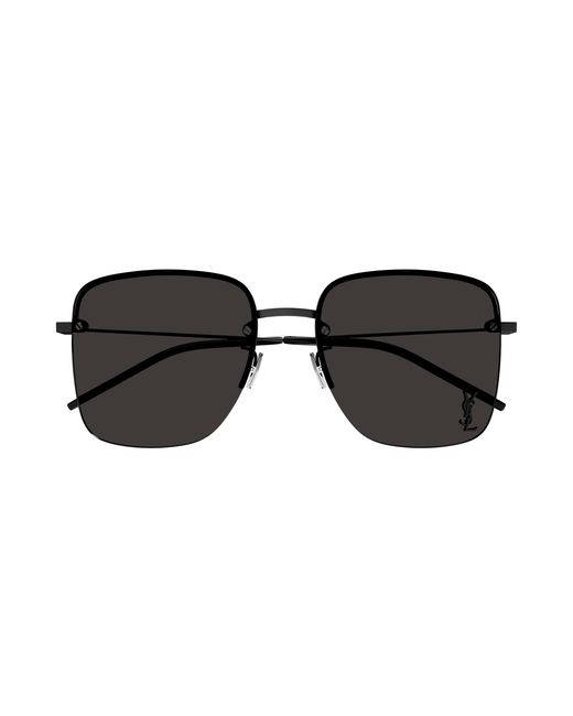 Saint Laurent Black Sl 312 M 001 Sunglasses Metal Squared