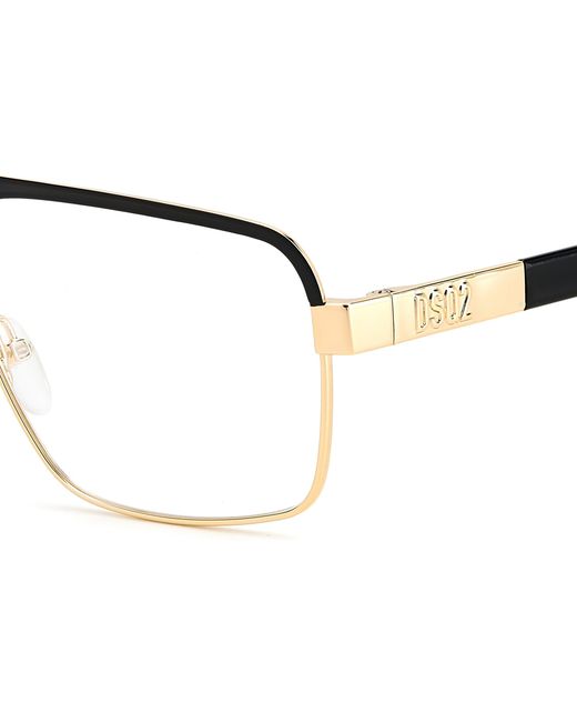 DSquared² Black D2 0034 2M2 Optical Frames Metal Squared for men