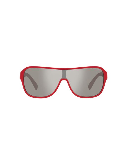 Ralph Lauren Black Rl8214U The Dillion 52576G Sunglasses Acetate Geometric Mirror