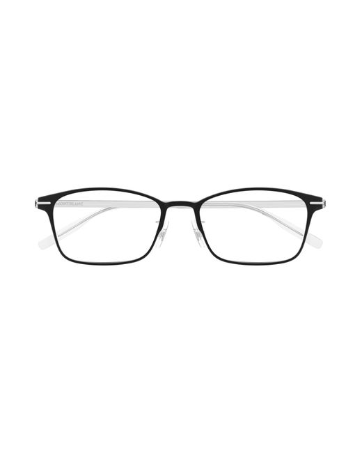 Montblanc Black Mb0449Oj 002 Optical Frames Transparent Squared for men