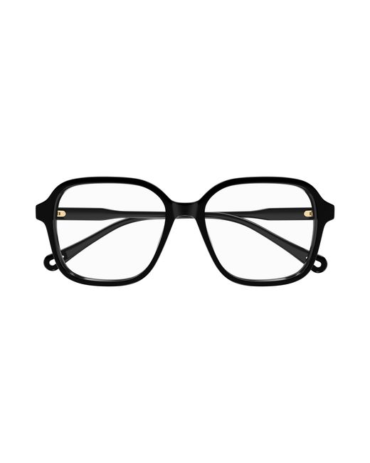 Chloé Black Ch0313O 001 Optical Frames Acetate Transparent Squared
