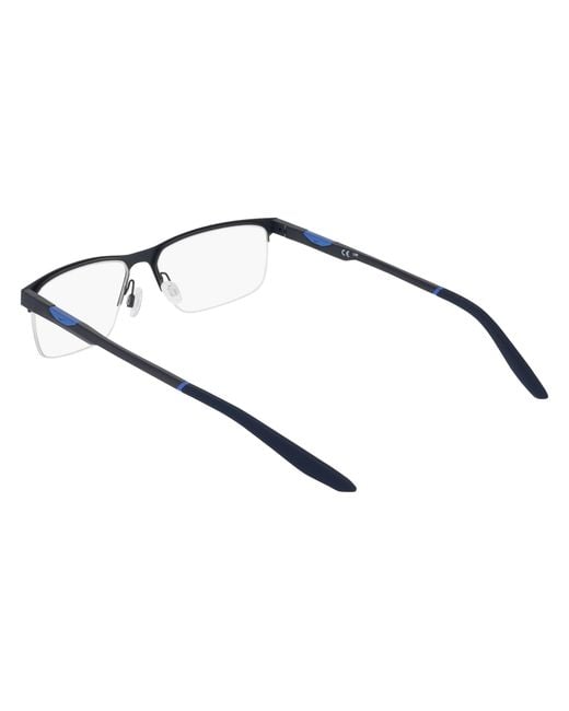Nike Black 8144 411 Optical Frames Metal Squared Normal for men