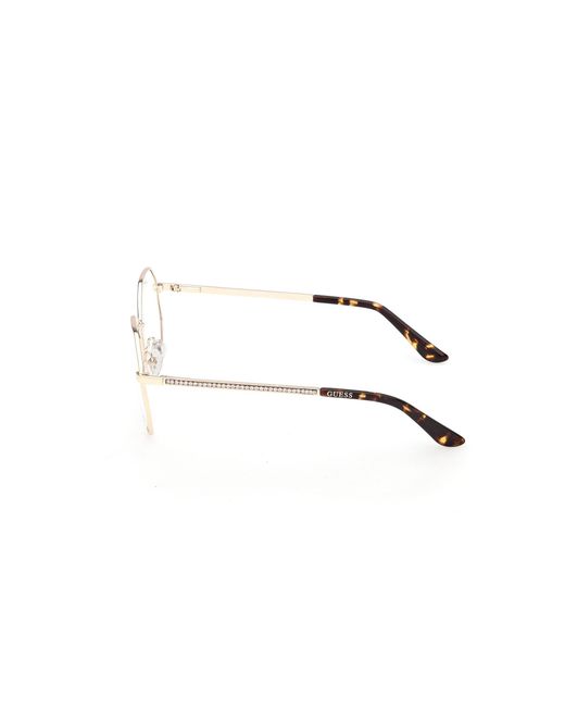 Guess Black Gu50363 032 Optical Frames Metal Geometric Normal