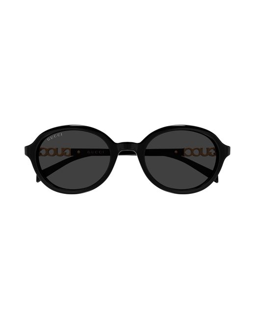 Gucci Black Gg2033Sa 001 Sunglasses Acetate Round