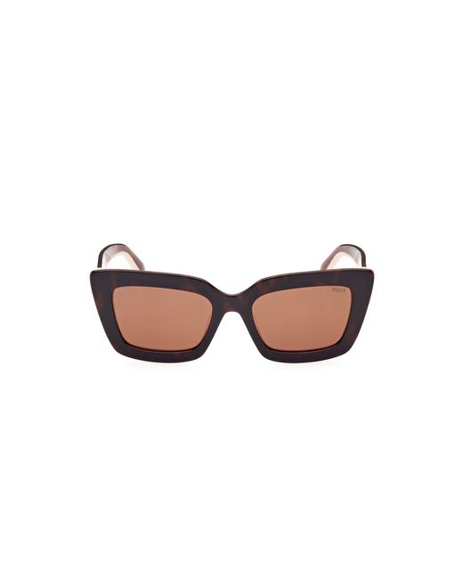 Emilio Pucci Black Ep0202 53E Sunglasses Acetate Squared Normal