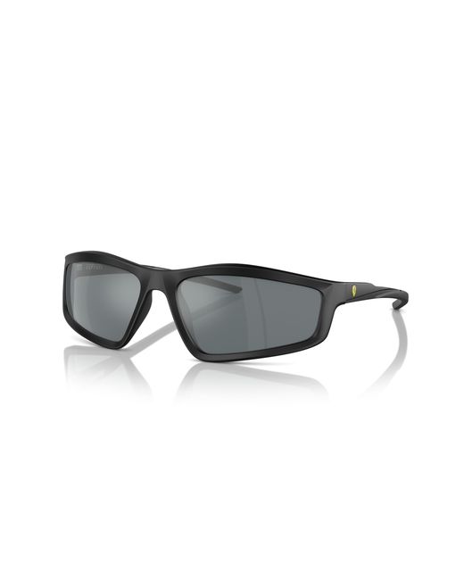FERRARI SCUDERIA Black Fz6007U 504/6G Sunglasses Injected Geometric Mirrored Mirror for men
