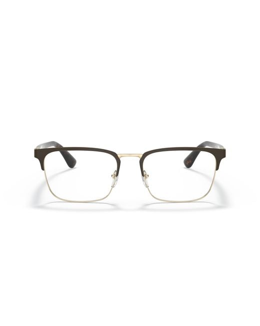 Prada Black Pr 54Tv 01U1O1 Optical Frames Metal Squared Normal for men