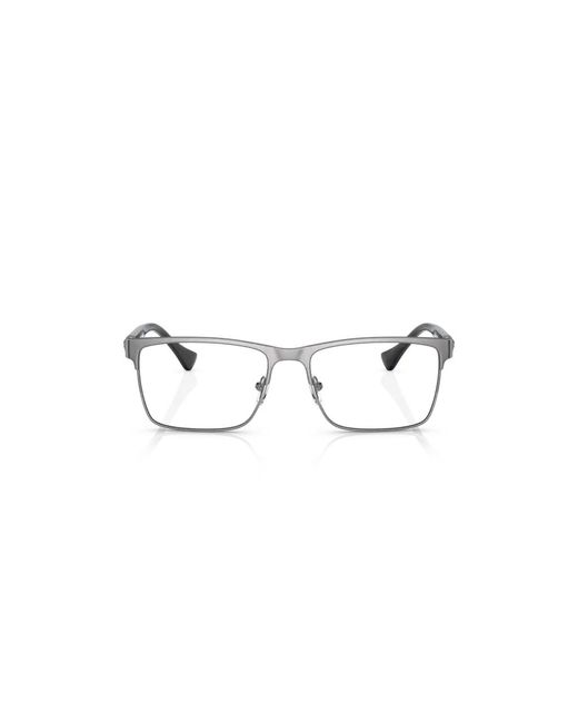 Versace Black Ve1285 1001 Optical Frames Metal Squared for men