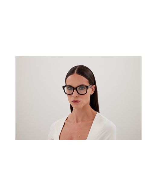 Gucci Black Gg1863O 002 Optical Frames Acetate Transparent Squared