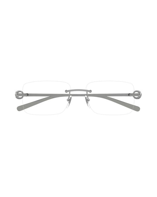 Gucci Black Gg1703O 001 Optical Frames Metal Squared for men