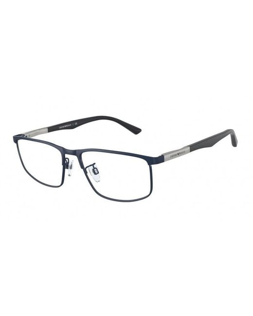 Emporio Armani Black Ea1131 3018 Optical Frames Metal Transparent Pillow Normal for men