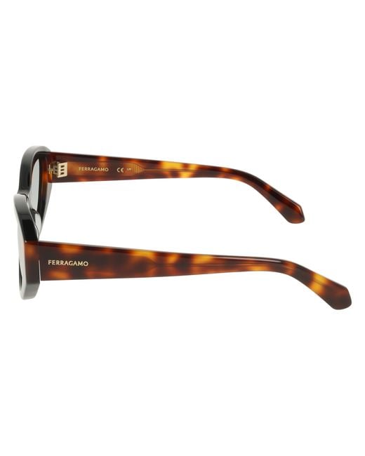 Ferragamo Black Sf2104S 006 Sunglasses Acetate Round Normal
