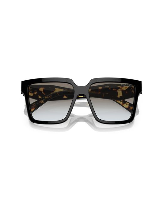 Prada Black Pr 24Zs 1Ab0A7 Sunglasses Acetate Squared Normal Shaded