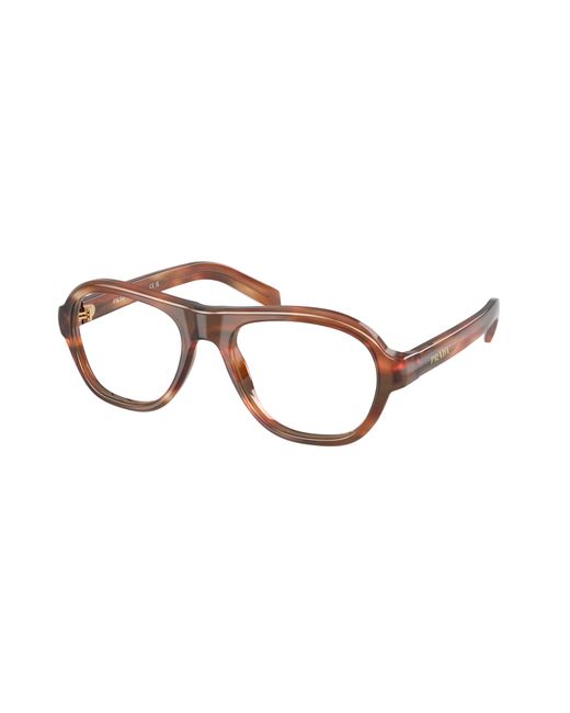 Prada Black Pr C12V 24G1O1 Optical Frames Acetate Transparent Pillow Normal