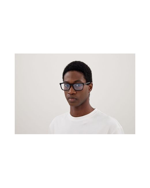 Saint Laurent Black Sl 841 005 Optical Frames Acetate Transparent Squared for men