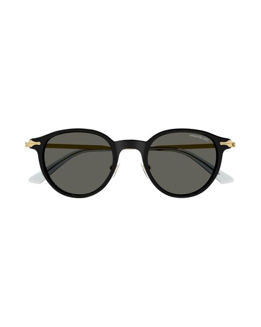 Montblanc Black Mb0362S 001 Sunglasses Acetate Round for men