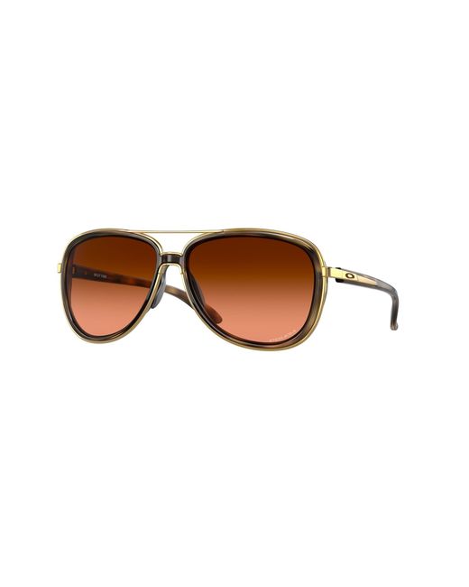Oakley Black Oo4129 Split Time 412918 Sunglasses Metal Round Normal Shaded