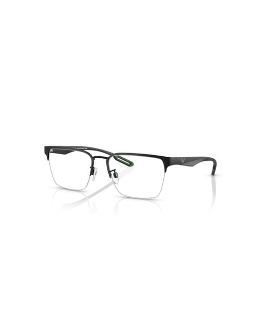 Emporio Armani Black Ea1137 3001 Optical Frames Metal Transparent Squared Normal for men
