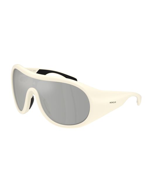 Moncler Black Me8004 Cloche 50028V Sunglasses Injected Pilot Mirror