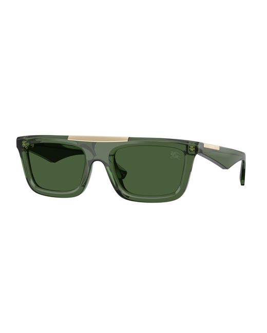 Burberry Green Be4451U 417471 Sunglasses Injected Squared Normal for men