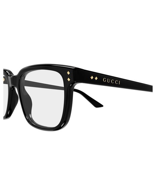 Gucci Black Gg2131O 005 Optical Frames Acetate Transparent Squared for men