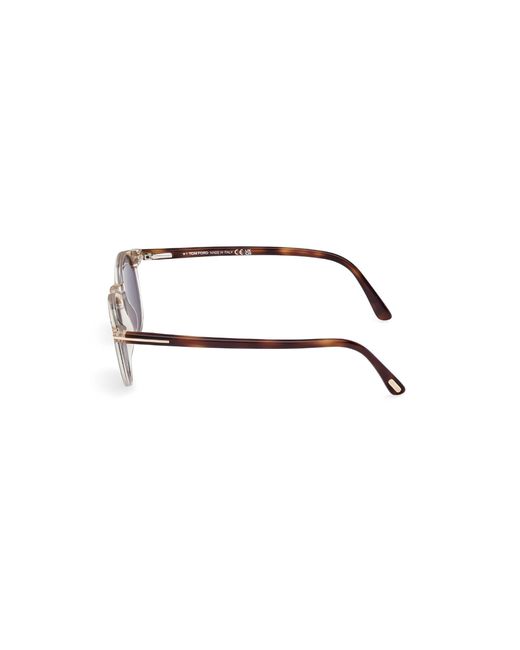 Tom Ford Black Ft0539 Andrea-02 45N Sunglasses Acetate Round Normal for men