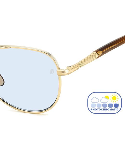 David Beckham Black Db 1175/S J5G/Qz Sunglasses Metal Light Pilot Photochromatic for men
