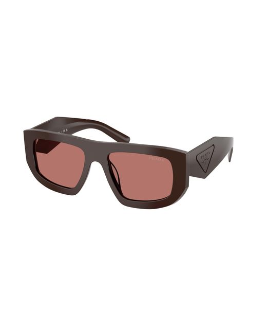 Prada Black Pr D04Su 27I80W Sunglasses Acetate Bordeaux Geometric Normal