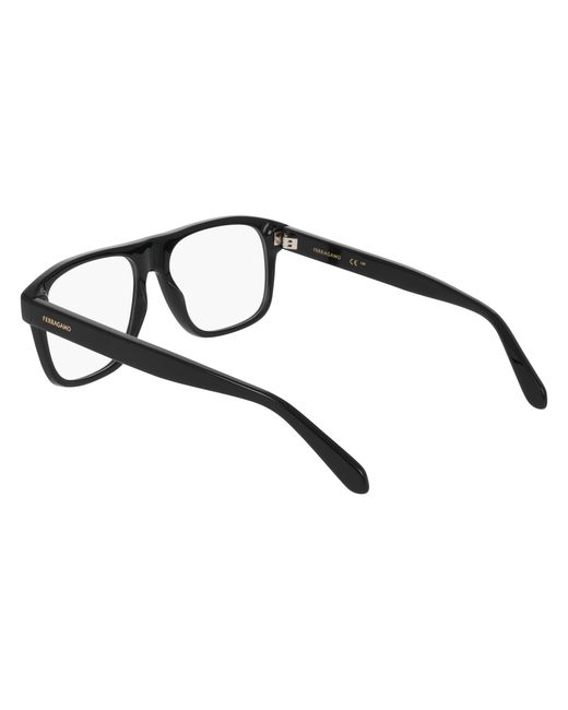 Ferragamo Black Sf3063 001 Optical Frames Acetate Squared Normal for men