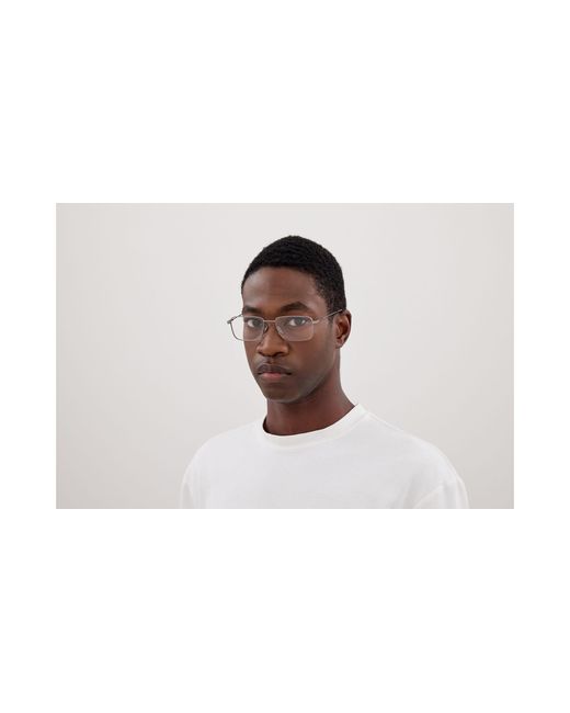 Gucci Black Gg2098O 003 Optical Frames Metal Transparent Squared for men