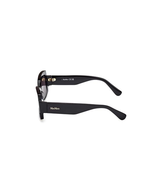 Max Mara Black Mm0140 Lee-3 01A Sunglasses Acetate Smoke Squared Normal