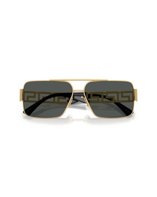 Versace Black Ve2290 100287 Sunglasses Metal Squared Normal for men